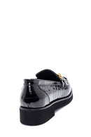 Women's Leather Chain Crocodile Loafer | Derimod Women's Leather Chain Crocodile Loafer | Derimod