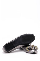 Kadın Gümüş Aksesuarlı Babet | Derimod Kadın Gümüş Aksesuarlı Babet | Derimod