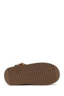 Woman Mink Thick-Soled Suede Teddy Boots | Derimod Woman Mink Thick-Soled Suede Teddy Boots | Derimod