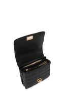 Geox Kadın Siyah Veriana Kapitone Deri Omuz Çantası | Derimod Geox Kadın Siyah Veriana Kapitone Deri Omuz Çantası | Derimod