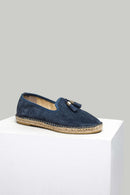 Püskül Detaylı Saks Mavi Kadın Deri Espadril | Derimod Püskül Detaylı Saks Mavi Kadın Deri Espadril | Derimod