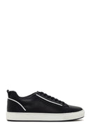 Men's Black Lace-up Leather Sneaker | Derimod Men's Black Lace-up Leather Sneaker | Derimod
