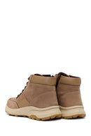 Male Mink Zip Closure Thick-Soled Nubuck Leather Boots | Derimod Male Mink Zip Closure Thick-Soled Nubuck Leather Boots | Derimod