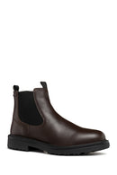 Geox Men's Brown Lagorai + Grip Abx Waterproof Leather Chelsea Boots | Derimod Geox Men's Brown Lagorai + Grip Abx Waterproof Leather Chelsea Boots | Derimod