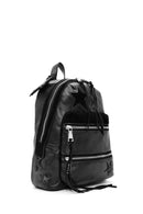 Kadın Siyah Yıldız Desenli Sırt Çantası | Derimod Kadın Siyah Yıldız Desenli Sırt Çantası | Derimod