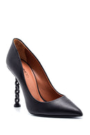 Women's Leather Heel Detailed Stiletto | Derimod Women's Leather Heel Detailed Stiletto | Derimod