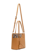 Woman Beige Long-Strap Printed Classic Shoulder Bag | Derimod Woman Beige Long-Strap Printed Classic Shoulder Bag | Derimod