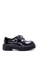Women's Leather Patent Leather Thick Soled Shoes | Derimod Women's Leather Patent Leather Thick Soled Shoes | Derimod