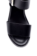 Women's High-Sole Leather Sandals | Derimod Women's High-Sole Leather Sandals | Derimod