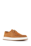 Men's Mustard Lace-Up Suede Leather Casual Shoes | Derimod Men's Mustard Lace-Up Suede Leather Casual Shoes | Derimod