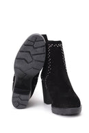 Women's Suede Heeled Boots | Derimod Women's Suede Heeled Boots | Derimod