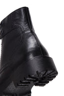 Men's Black Leather Zippered Boots | Derimod Men's Black Leather Zippered Boots | Derimod
