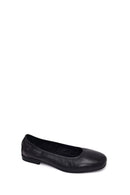 Woman Black Leather Ballet Flat | Derimod Woman Black Leather Ballet Flat | Derimod