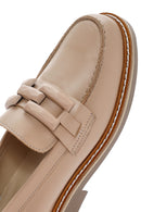 Kadın Bej Deri Maskülen Loafer | Derimod Kadın Bej Deri Maskülen Loafer | Derimod