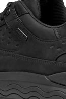 Geox Men's Black U Spherica 4x4 B Abx D Waterproof Leather Sneaker | Derimod Geox Men's Black U Spherica 4x4 B Abx D Waterproof Leather Sneaker | Derimod