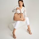 Taupe Women's Shoulder Bag | Derimod Taupe Women's Shoulder Bag | Derimod