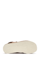 Kadın Taba Kalın Tabanlı Deri Sandalet | Derimod Kadın Taba Kalın Tabanlı Deri Sandalet | Derimod