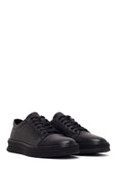 Erkek Siyah Bağcıklı Deri Sneaker | Derimod Erkek Siyah Bağcıklı Deri Sneaker | Derimod