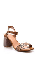 Women's Crocodile Patterned Heeled Shoes | Derimod Women's Crocodile Patterned Heeled Shoes | Derimod