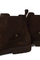Male Brown Suede Casual Chelsea Boots | Derimod Male Brown Suede Casual Chelsea Boots | Derimod