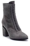 Women's Suede Leather Heeled Boots | Derimod Women's Suede Leather Heeled Boots | Derimod