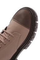 Women's Mink Leather Zippered Boots | Derimod Women's Mink Leather Zippered Boots | Derimod
