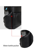 D-Pack Unisex Black Leather Backpack | Derimod D-Pack Unisex Black Leather Backpack | Derimod