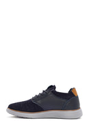 Men's Navy Blue Fabric Sneakers | Derimod Men's Navy Blue Fabric Sneakers | Derimod