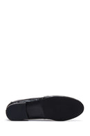 Women's Black Leather Buckle Crocodile Patterned Loafer | Derimod Women's Black Leather Buckle Crocodile Patterned Loafer | Derimod