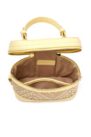 Women's Yellow Long Strap Patterned Mini Box Crossbody Bag | Derimod Women's Yellow Long Strap Patterned Mini Box Crossbody Bag | Derimod