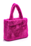 Women's Fuchsia Plush Derimod X Whenever Company Shoulder Bag | Derimod Women's Fuchsia Plush Derimod X Whenever Company Shoulder Bag | Derimod