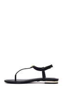 Woman Black Flip-Flop Sandal | Derimod Woman Black Flip-Flop Sandal | Derimod