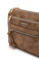 Woman Mink Crossbody Bag | Derimod Woman Mink Crossbody Bag | Derimod