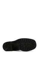 Women's Black Leather Heeled Zippered Boots | Derimod Women's Black Leather Heeled Zippered Boots | Derimod