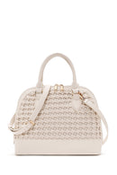 Women's Beige Long Strap Knitted Shoulder Bag | Derimod Women's Beige Long Strap Knitted Shoulder Bag | Derimod