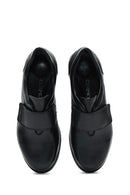 Women's Black Leather Comfort Wedge Heeled Shoes | Derimod Women's Black Leather Comfort Wedge Heeled Shoes | Derimod