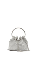 Kadın Gümüş Uzun Zincir Askılı Taşlı Mini Abiye Kol Çantası | Derimod Kadın Gümüş Uzun Zincir Askılı Taşlı Mini Abiye Kol Çantası | Derimod