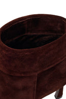 Woman Brown Thin-Heeled Suede Boots | Derimod Woman Brown Thin-Heeled Suede Boots | Derimod