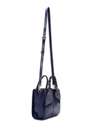 Women's Navy Blue Long Strap Crocodile Patterned Handbag with Accessory Detail | Derimod Women's Navy Blue Long Strap Crocodile Patterned Handbag with Accessory Detail | Derimod