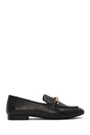 Women's Black Buckle Leather Loafer | Derimod Women's Black Buckle Leather Loafer | Derimod