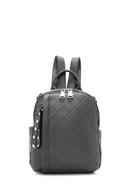 Women's Gray Long Strap Printed Backpack | Derimod Women's Gray Long Strap Printed Backpack | Derimod