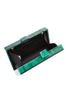 Women's Green Chain Strap Stone Mini Clutch Bag | Derimod Women's Green Chain Strap Stone Mini Clutch Bag | Derimod