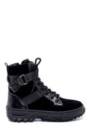 Women's Suede Leather Thick Soled Boots | Derimod Women's Suede Leather Thick Soled Boots | Derimod