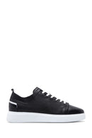 Men's Black Lace-up Leather Sneaker | Derimod Men's Black Lace-up Leather Sneaker | Derimod