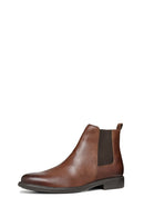 Geox Men's Brown Terence Leather Chelsea Boots | Derimod Geox Men's Brown Terence Leather Chelsea Boots | Derimod