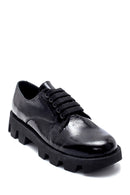 Women's Leather Patent Leather Thick Soled Oxford Shoes | Derimod Women's Leather Patent Leather Thick Soled Oxford Shoes | Derimod