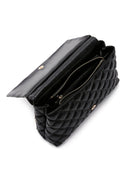 Women's Black Long Strap Quilted Shoulder Bag | Derimod Women's Black Long Strap Quilted Shoulder Bag | Derimod