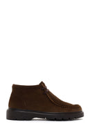 Men's Brown Suede Leather Casual Boots | Derimod Men's Brown Suede Leather Casual Boots | Derimod