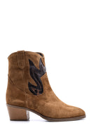 Women's Suede Leather Cowboy Boots | Derimod Women's Suede Leather Cowboy Boots | Derimod