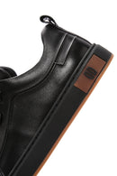 Male Black Lace-Up Leather Sneaker | Derimod Male Black Lace-Up Leather Sneaker | Derimod